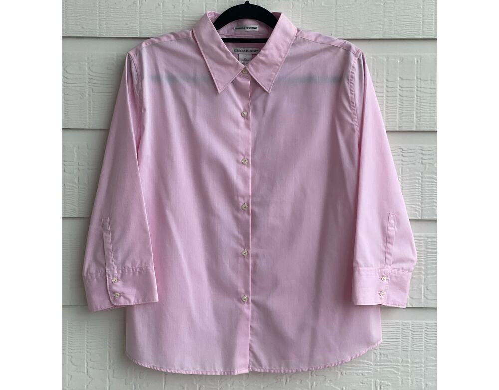 Rebecca Malone Pink dress shirt XL wrinkle resistant